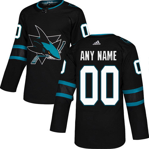 Custom San Jose Sharks black jersey