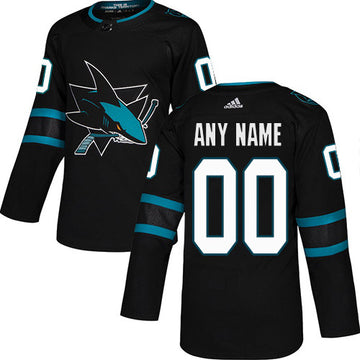 Custom San Jose Sharks black jersey