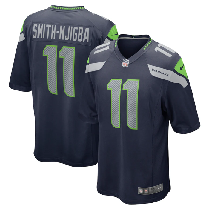 Jaxon Smith-Njigba Seattle Seahawks navy Game jersey
