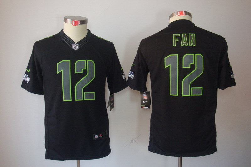Fan Seattle Seahawks black jersey
