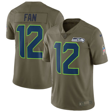 Fan Seattle Seahawks olive Salute To Service jersey
