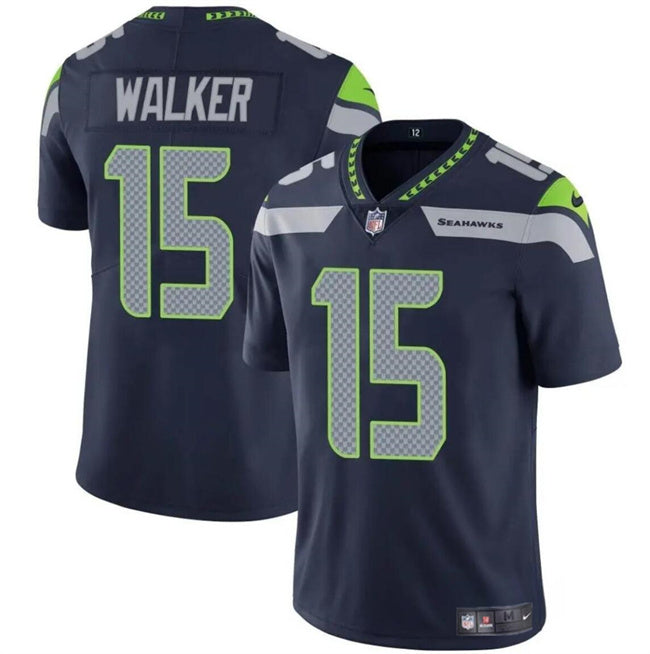 PJ Walker Seattle Seahawks navy jersey