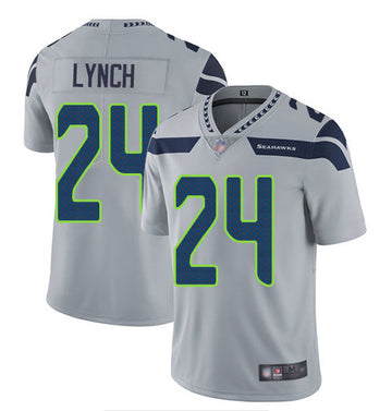 Marshawn Lynch Seattle Seahawks grey jersey