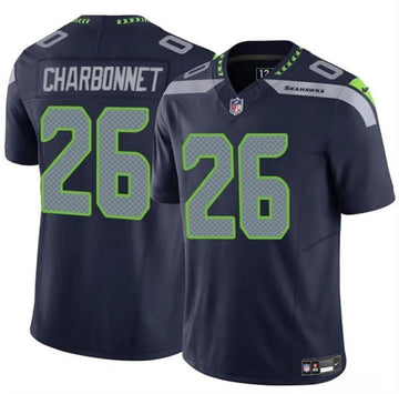 Zach Charbonnet Seattle Seahawks navy FUSE jersey