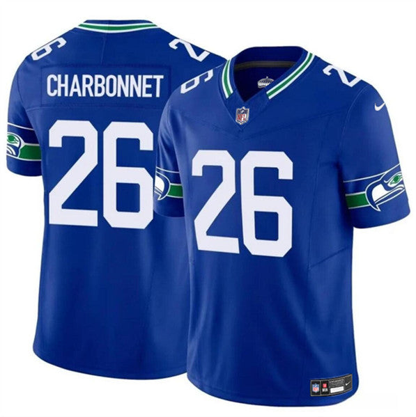Zach Charbonnet Seattle Seahawks royal FUSE jersey