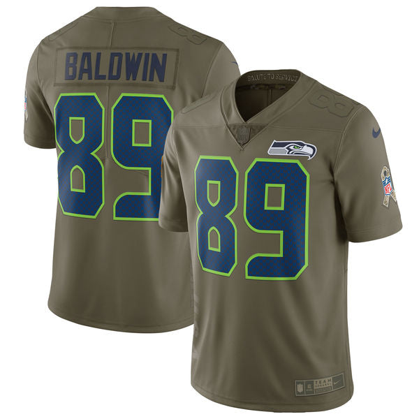 Doug Baldwin Seattle Seahawks olive Salute To Service jersey