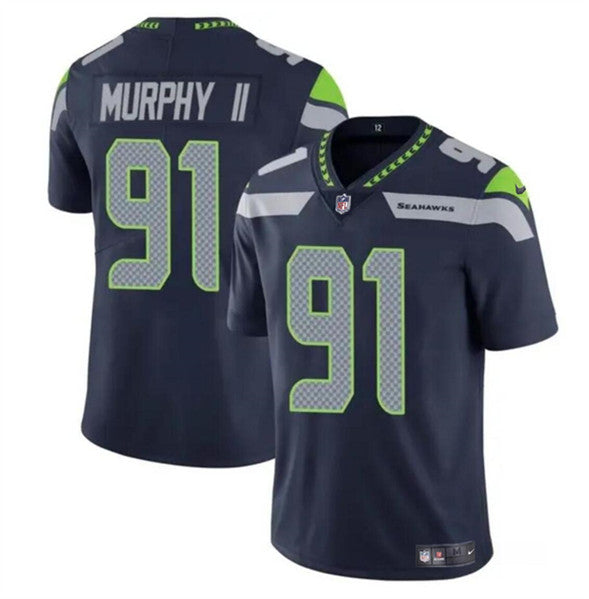 Byron Murphy II Seattle Seahawks navy jersey