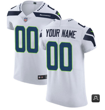 Custom Seattle Seahawks white jersey