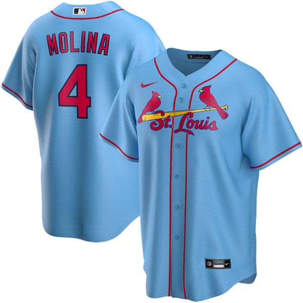 Yadier Molina St. Louis Cardinals blue jersey