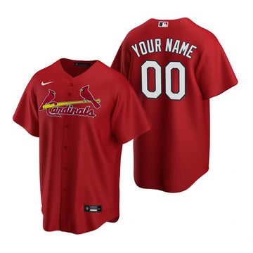 Custom St. Louis Cardinals red jersey