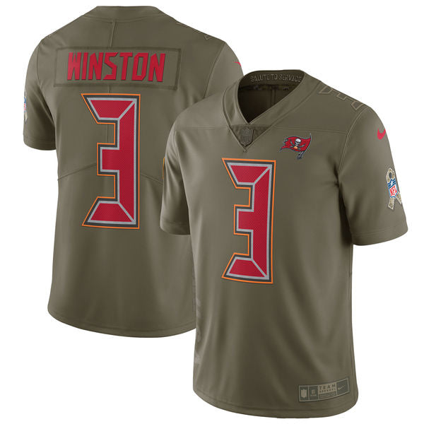 Jameis Winston Tampa Bay Buccaneers olive Salute To Service jersey