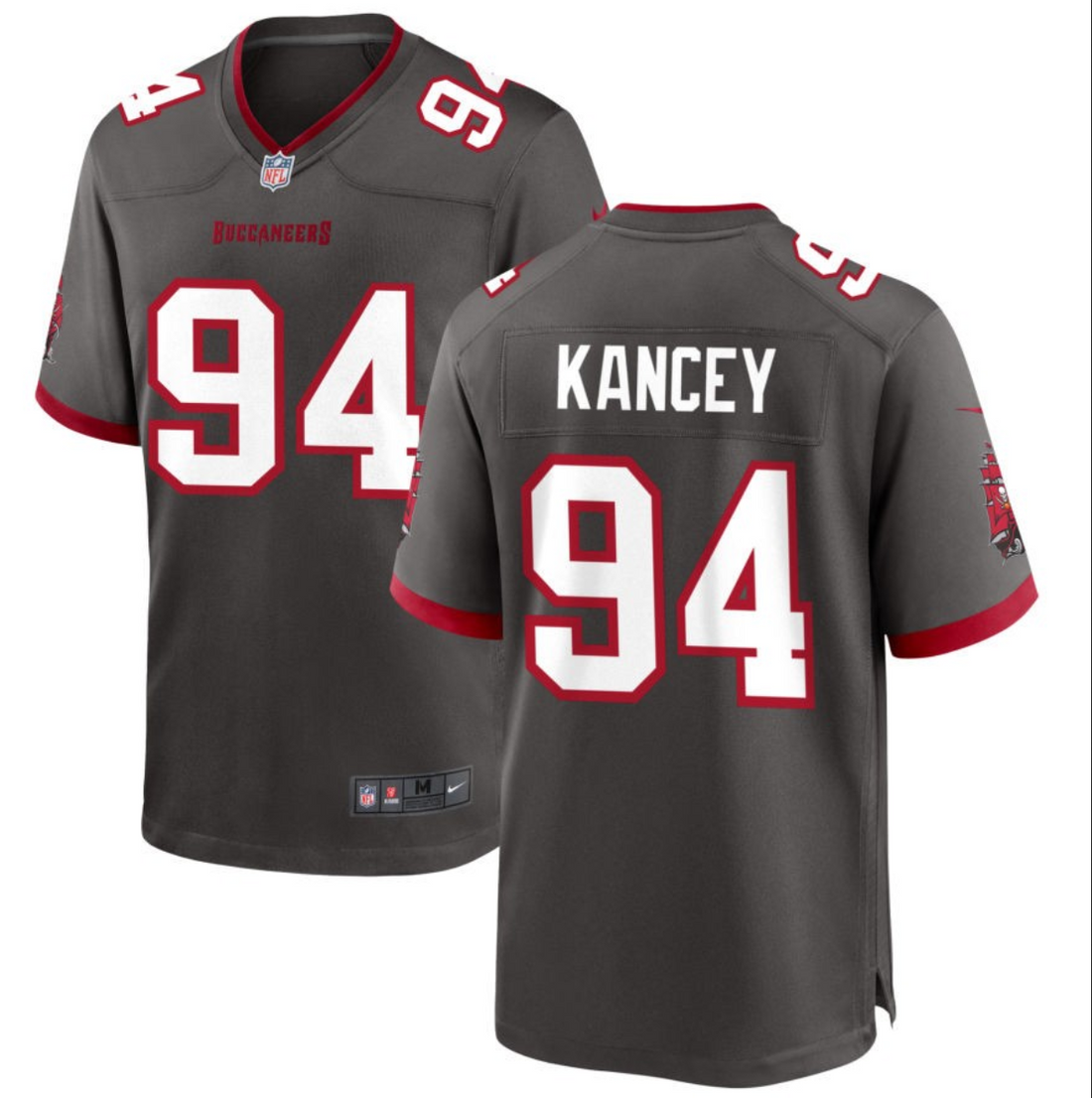 Calijah Kancey Tampa Bay Buccaneers gray Game jersey