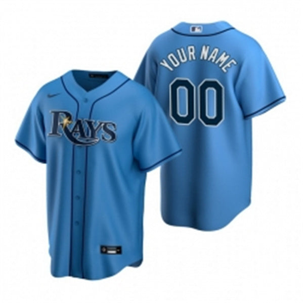 Custom Tampa Bay Rays blue jersey
