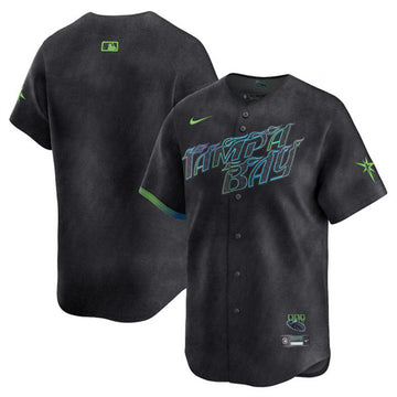Custom Tampa Bay Rays charcoal City Connect jersey