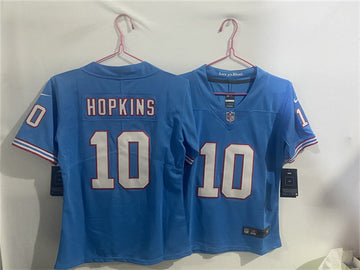 DeAndre Hopkins Tennessee Titans blue Throwback jersey