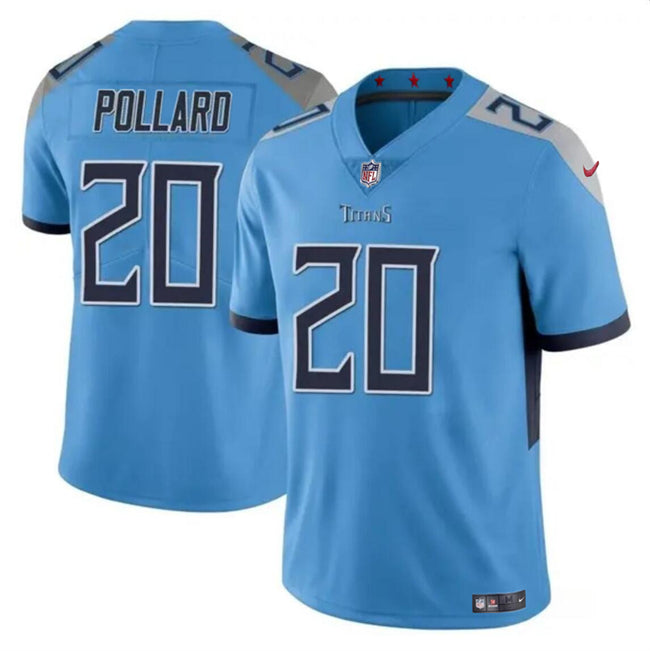 Tony Pollard Tennessee Titans blue jersey