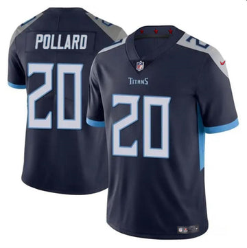 Tony Pollard Tennessee Titans navy jersey
