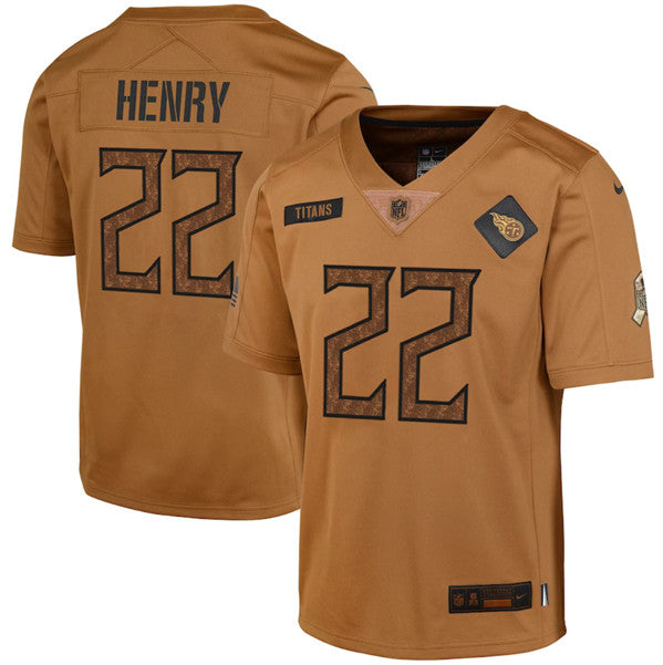 Derrick Henry Tennessee Titans brown Salute To Service jersey