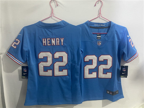 Derrick Henry Tennessee Titans blue Throwback jersey