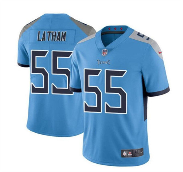JC Latham Tennessee Titans blue jersey