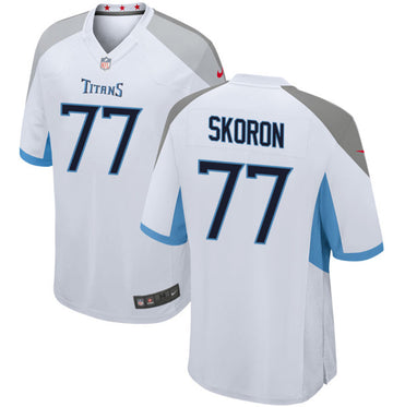 Peter Skoronski Tennessee Titans white Game jersey