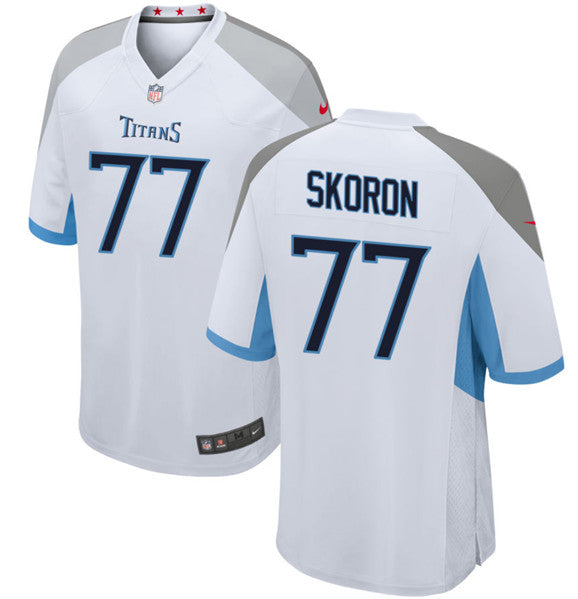 Peter Skoronski Tennessee Titans white Game jersey