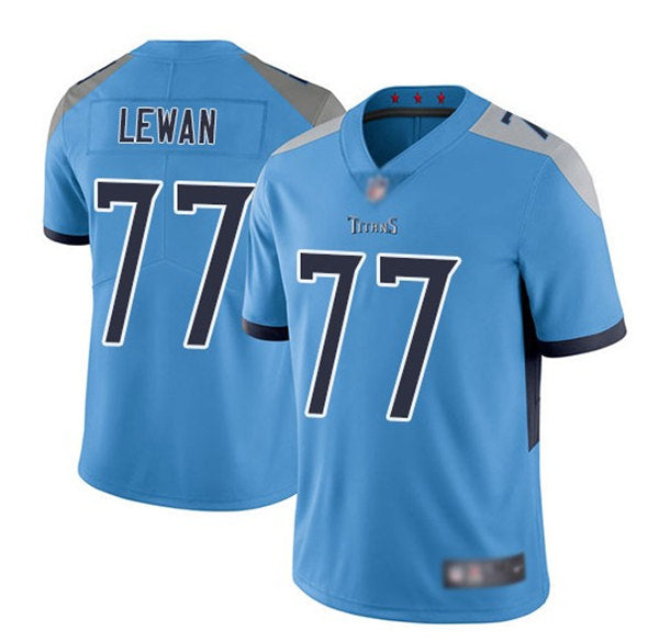 Taylor Lewan Tennessee Titans blue jersey