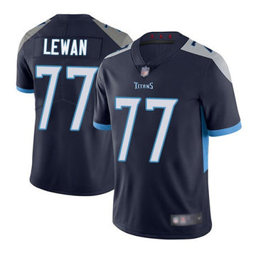 Taylor Lewan Tennessee Titans navy jersey