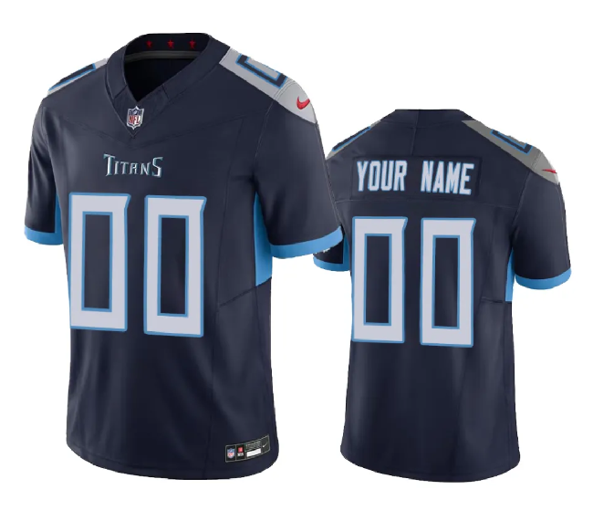 Custom Tennessee Titans navy FUSE jersey