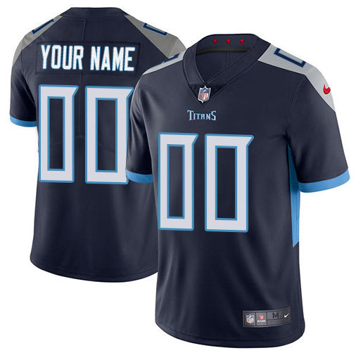 Custom Tennessee Titans navy jersey