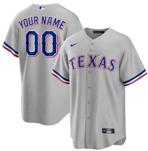 Custom Texas Rangers gray jersey