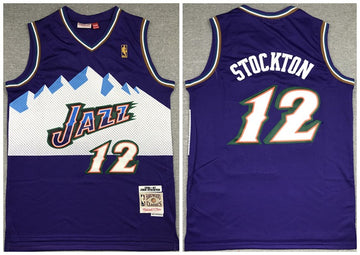 John Stockton Utah Jazz purple Throwback jersey