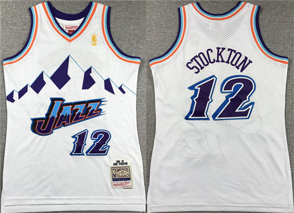 John Stockton Utah Jazz white jersey