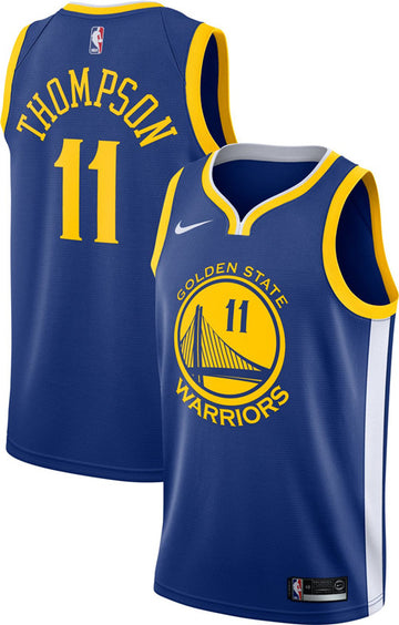 Klay Thompson Golden State Warriors royal jersey