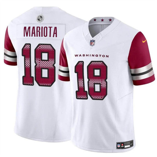Marcus Mariota Washington Commanders white FUSE jersey