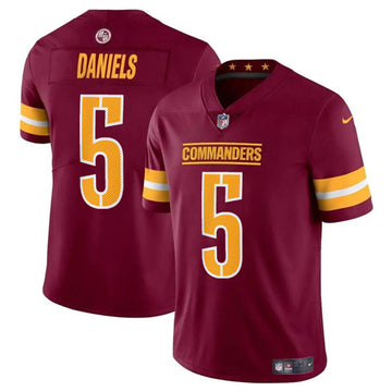 Jayden Daniels Washington Commanders burgundy jersey