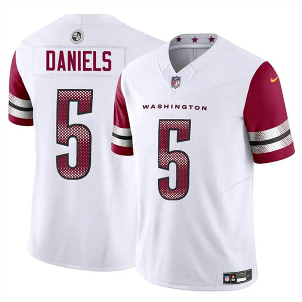 Jayden Daniels Washington Commanders white FUSE jersey