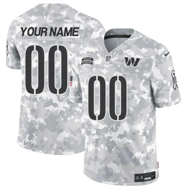 Custom Washington Commanders camo Salute To Service jersey