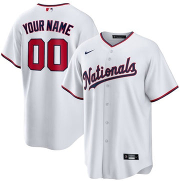 Custom Washington Nationals white jersey