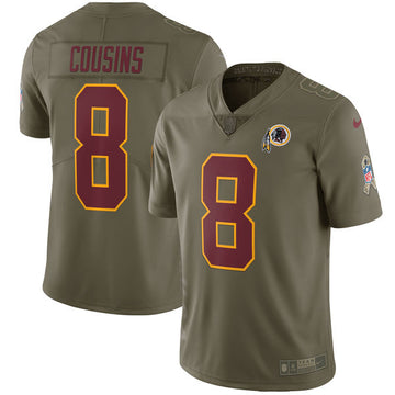 Kirk Cousins Washington Commanders olive Salute To Service jersey
