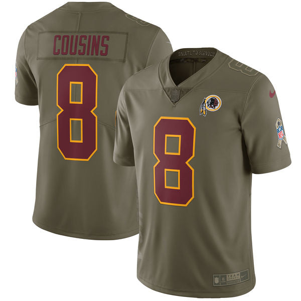 Kirk Cousins Washington Commanders olive Salute To Service jersey