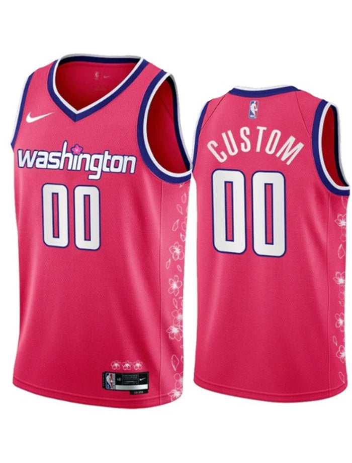 Custom Washington Wizards pink City Edition jersey