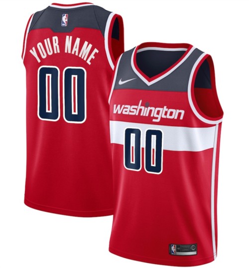 Custom Washington Wizards red jersey