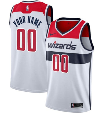 Custom Washington Wizards white jersey