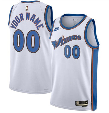 Custom Washington Wizards white jersey