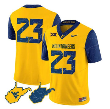West Virginia Mountaineers gold FUSE jersey