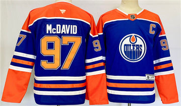 Connor McDavid Edmonton Oilers royal jersey
