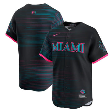 Custom Miami Marlins black City Connect jersey