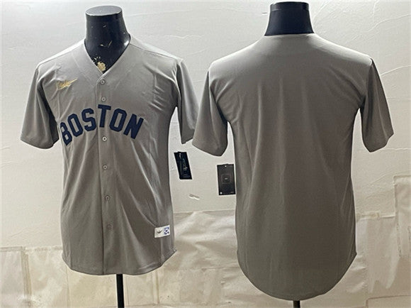 Custom Boston Red Sox gray Limited jersey