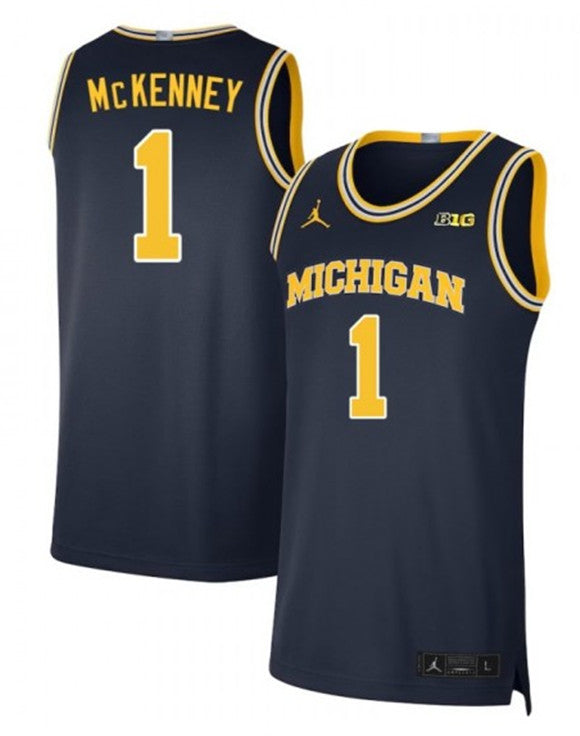 Trey McKenney Michigan Wolverines navy jersey